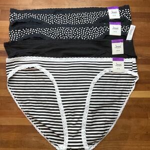 Jenni Women's Lace Trim Bikini Underwear set of 4